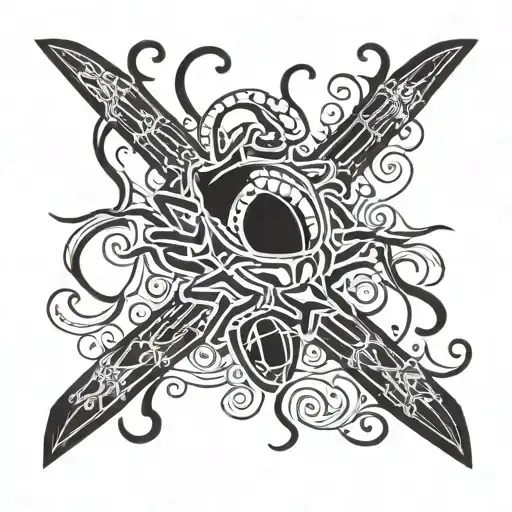 Black Widow Spider Kayak Floating Gracefully