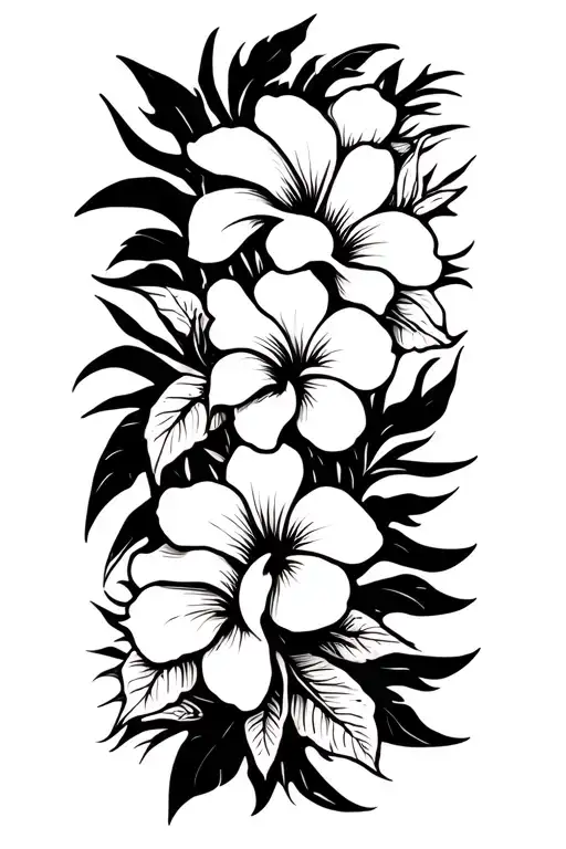Name Kuhiolani With Plumeria And Hibiscus Flower
