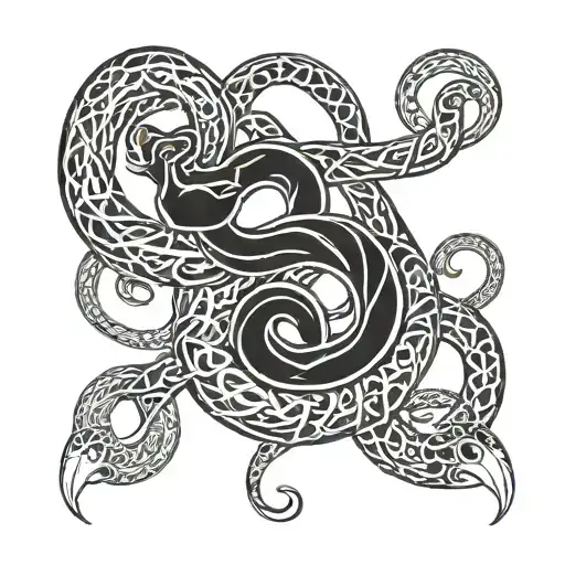 Rat And Snake Intertwined