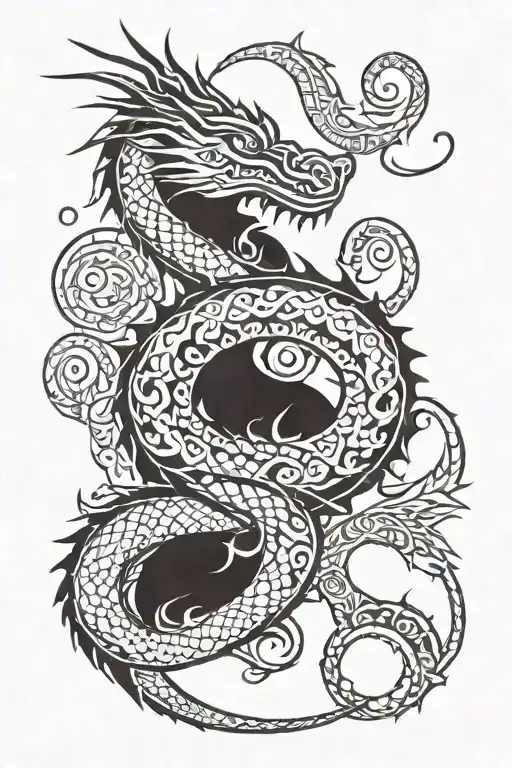 Water Dragon With Gemini Zodiac Sign