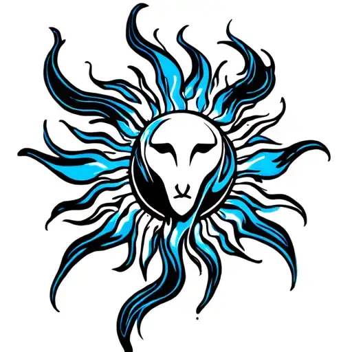 Aries Sun Blue Flame