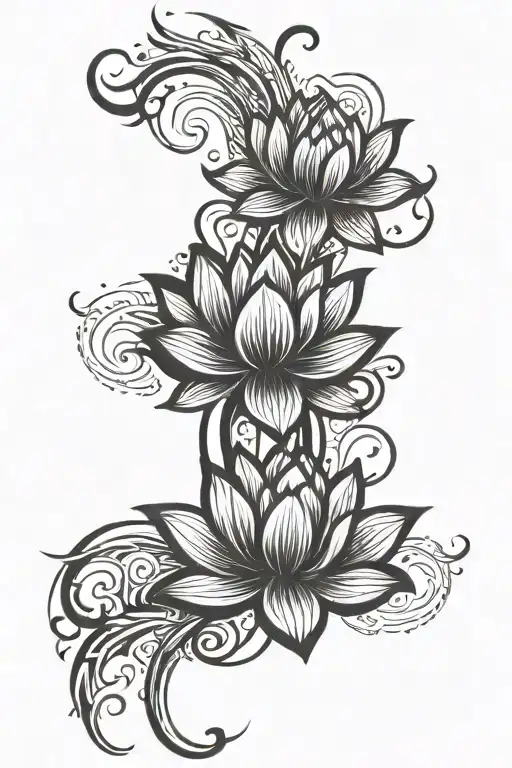 Lotus Flower Large Black