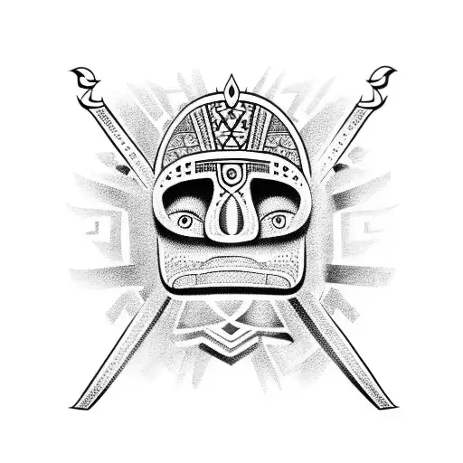 Mayan Tribal With Brotherhood Symbolism