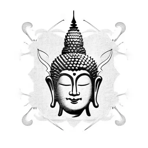 Butterfly And Thai Buddha