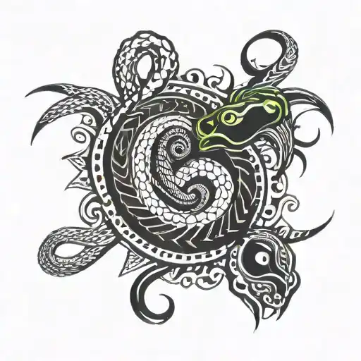 Snake Fighting Each Other Eyeball