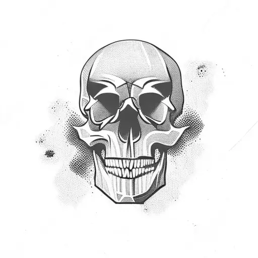 Skull With Tribal 90S