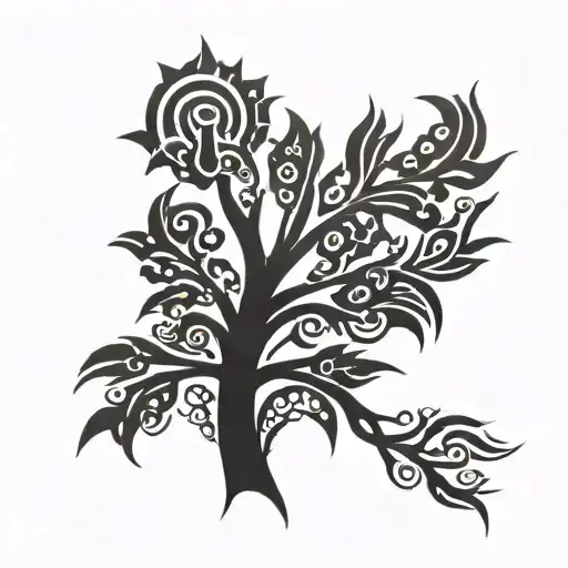 Tree With One Branch Sticking Out