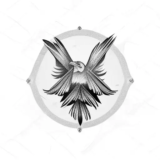 Old Nordic Style Raven