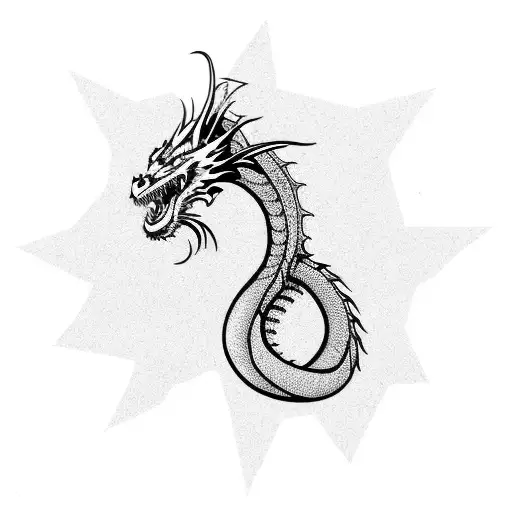 Dragon Climbing Back Of The Right Shoulder