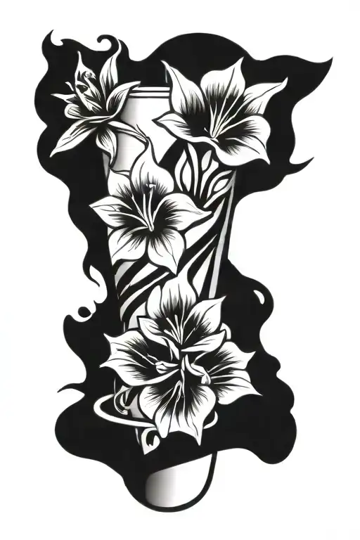 Narcissist Flowers On Traffic Cone