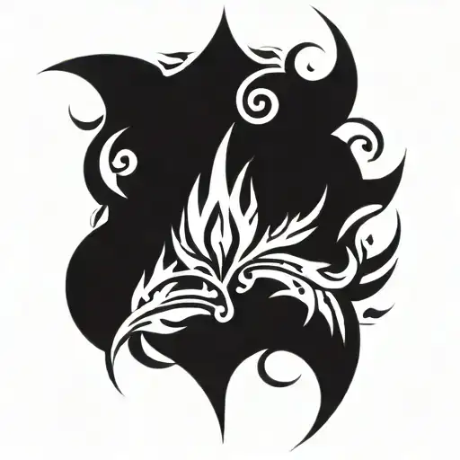 Flame Tribal Black
