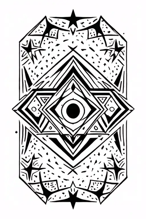 Triangle Moon Stars Patterns