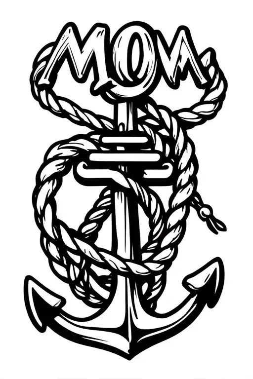 Anchor And Rope With Mom