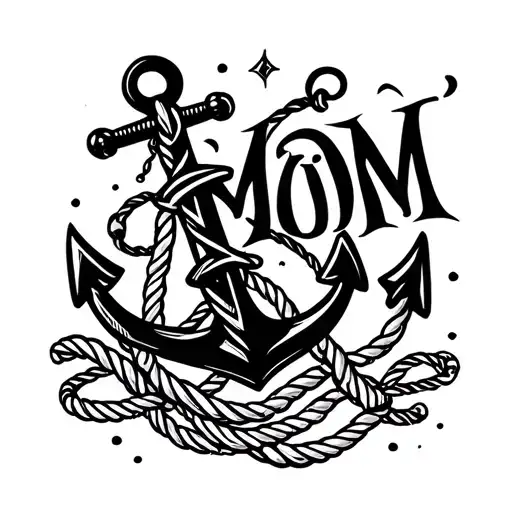 Anchor And Rope With Mom