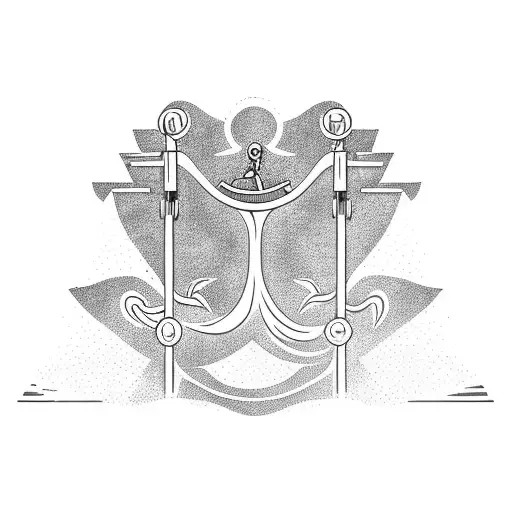 Libra Scales As Oak Tree With Roots