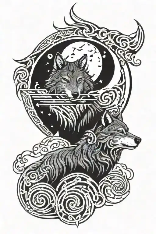 Moon And Wolf