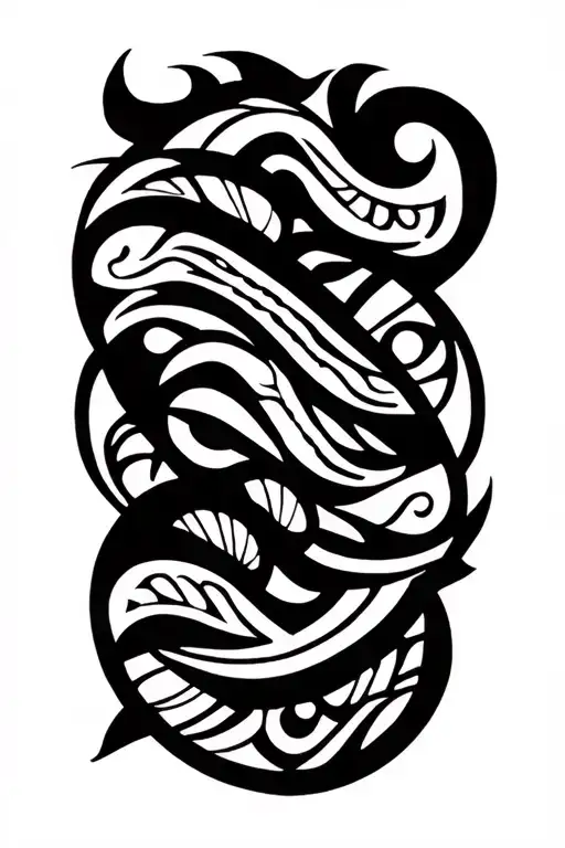 Polynesian And African Tribal Forearm