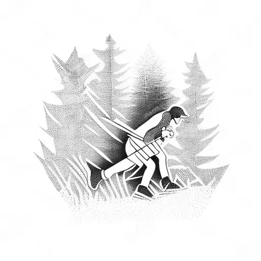 Trail Runner In The Forest