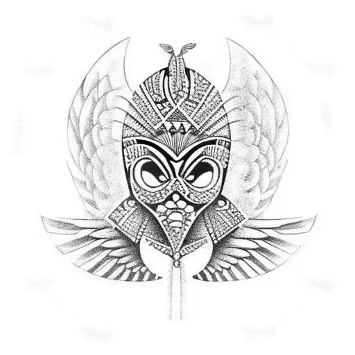 Hawaiian Tribal Angel With Wings