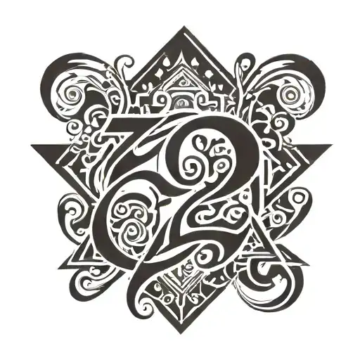 The Number 20 With Negative Space Shadowing