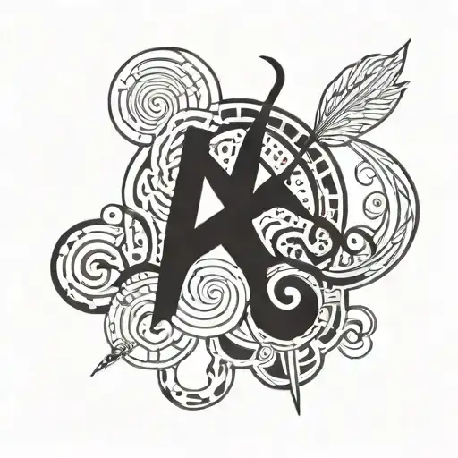 Black Work Tattoo With Words Hykzyj Only