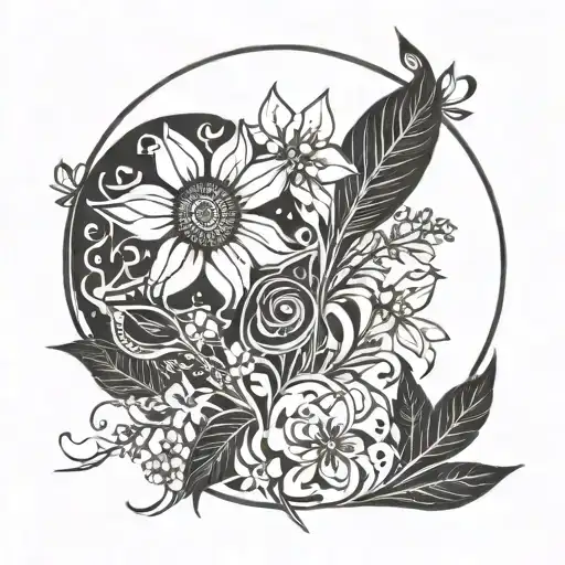 Wildflowers And A Moon