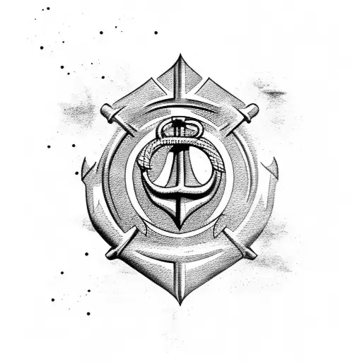 Anchor Combined With Outline The State Of Nh