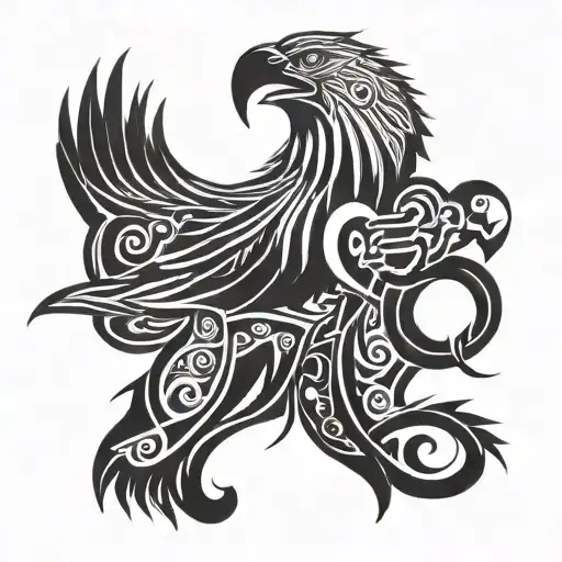 Totem Pole Eagle Lion