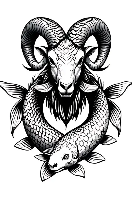 Ram With 2 Koi Fish Around It