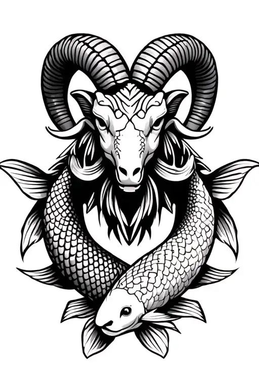 Ram With 2 Koi Fish Around It