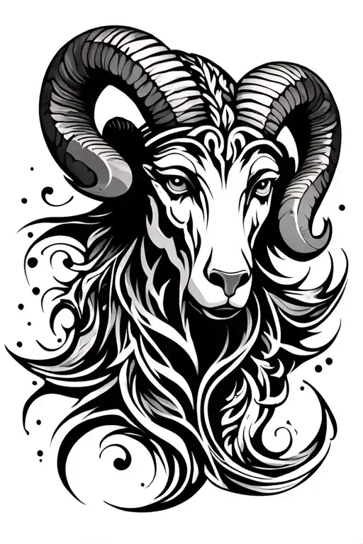 Aries And Pices Half In Water