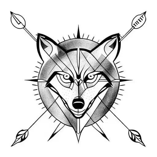 Arrow Compass Wolf