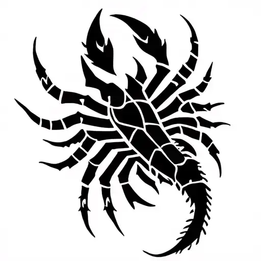 Scorpio Pisces Zodiac Sign With Tail Shape