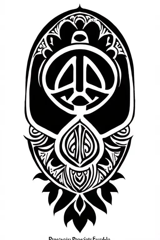 Mandala Peace Sign Formed