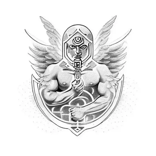 Protector Man Strong Angel Cancer Zodiac Sign
