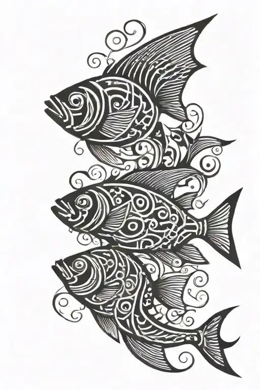 Fish Swimming Upwards