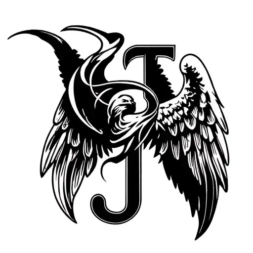 Alphabet G As Guardian Angel For Alphabet T And J