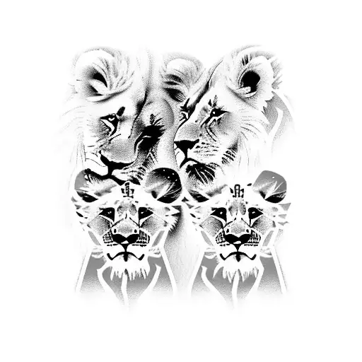 3 Lion Cubs With Autism Theme