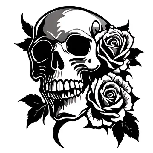 Skull And Roses