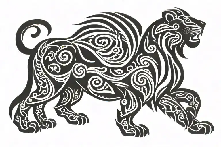 Lion Tribal Tahitien