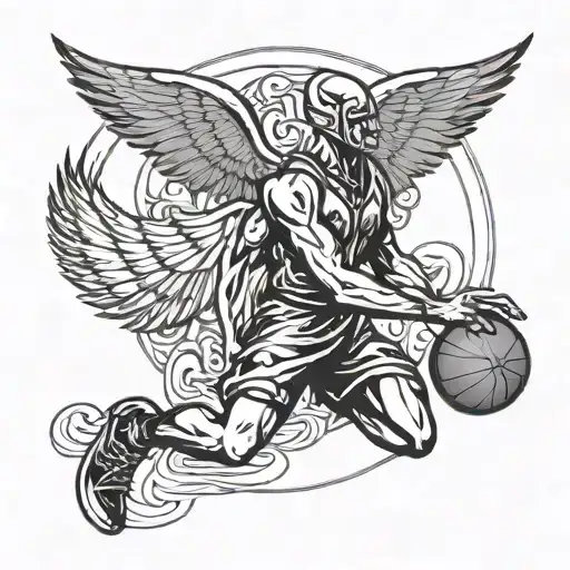 A Basketball Player With Wings Inspired By Norse Mythology