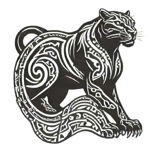 Black Panther With Runes