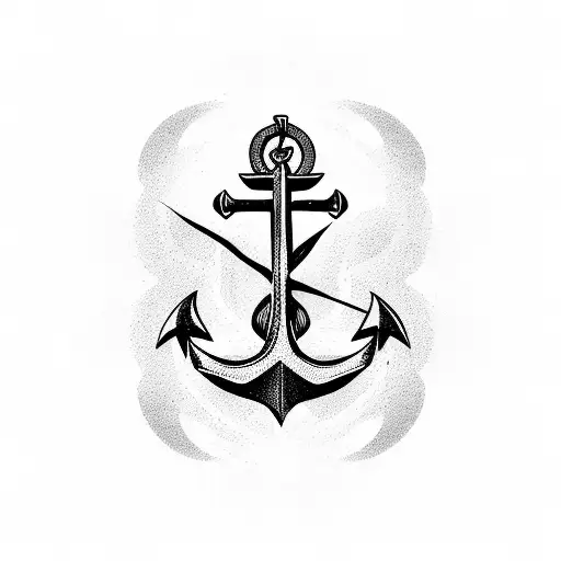 Breton Anchor In Breton Triskell Symbol