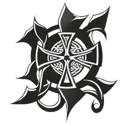 Celtic Cross Pentagram