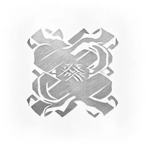 Simple Asain Calligraphy Symbol