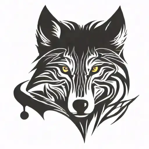 Tribal Wolf Looking Forward