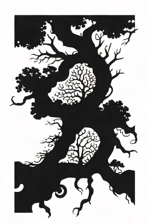 Oak Tree With Roots In The Shape Of Louisiana