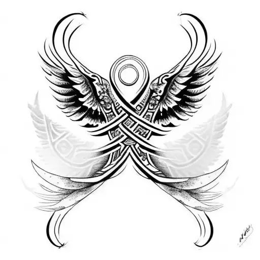 Infinity Symbol With Wings Strength Daughter Family S