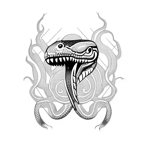 Snake With Big Fangs