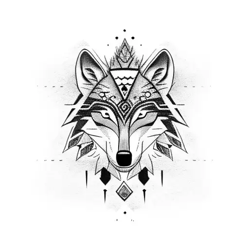 Indigenous Wolf Sleeve